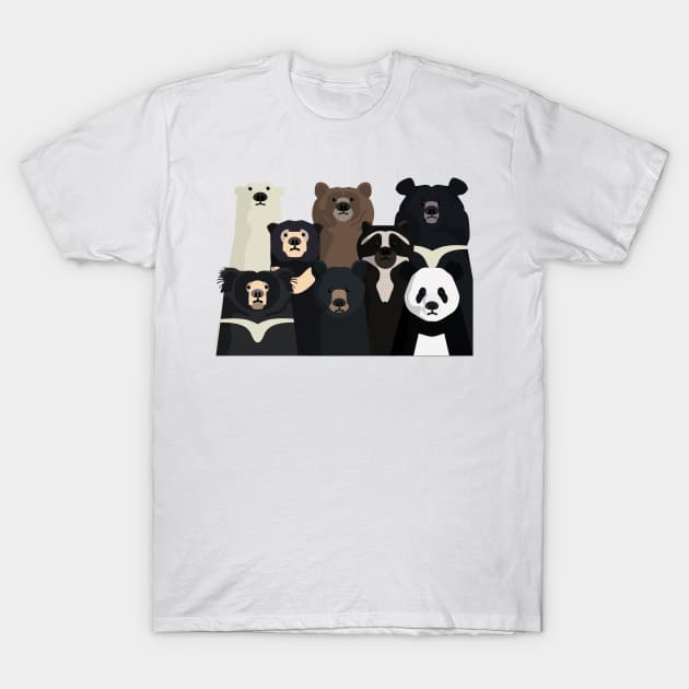 Bear family portrait T-Shirt by Zolinstudio